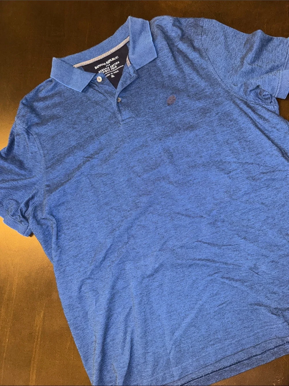 Banana Republic Men's Heather Royal Blue Polo